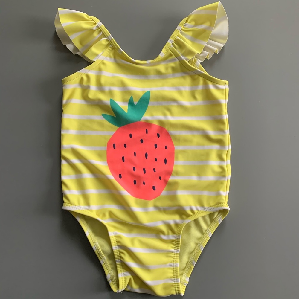 Gap Ruffle Strawberry Bathing Suit 18-24months